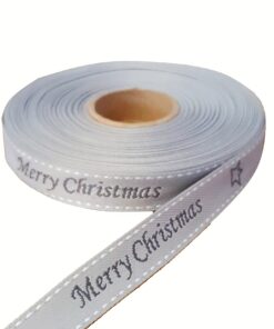 No 192 – Merry Christmas 20mm – Silver Grey & White
