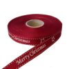 No 190 – Merry Christmas 20mm – Maroon & Cream