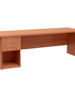 Office Desk with 2 Drawer Lever Arch Pedestal