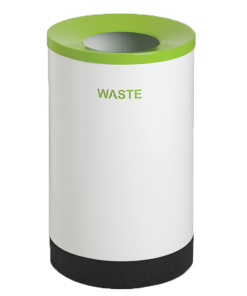 Single Round Recycle Bin With Laser Cut Wording