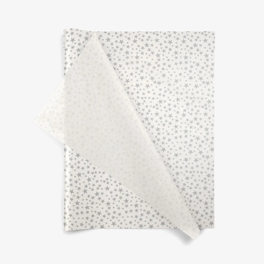 Gold Stars/White Wrapping Tissue (25 Sheet Pack)