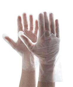 TPE Gloves Clear & Blue – Golden Hands 200’s