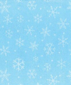 Snowflakes White on Light Blue Wrapping Tissue (25 Sheet Pack)