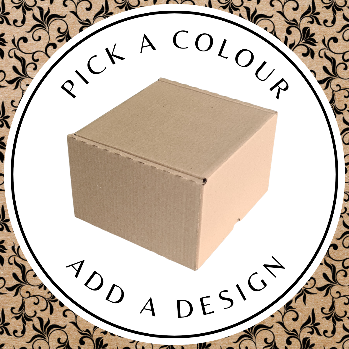 Design Shipper (Tall Square) – Brown Kraft