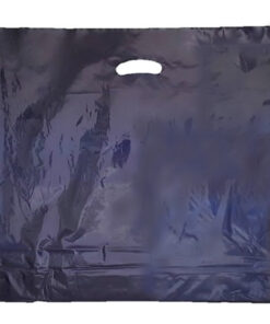 Navy Plastic Carrier Bags (500+40x550mm)(500 Units)