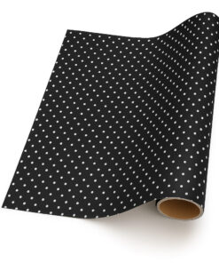 Spot – Black with White Giftwrap (50m x 50cm)