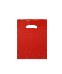 Red Plastic Carrier Bags (300+40x240mm)(1000 Units)