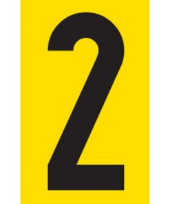 Adhesive Signs - No. 1 - Black-Yellow - 55 x 90mm - SIGNA55-1