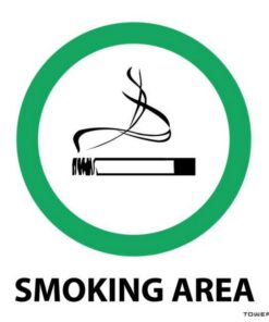 ABS Signage - Smoking Area - 150 x 150mm - SIGNSA