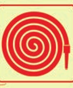 Photoluminescent Sign - Fire Hose - 190 x 190mm - SIGNPFH190