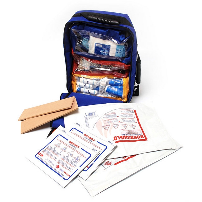 First Aid Kit - 1st Responder - Comprehensive - 95 Items in Junior Backpack - 34 x 17 x 47 cm - FAK5049