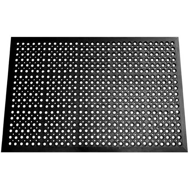 Rubber Mat - Rampmat Anti-Fatigue Drainage - 150 x 90 x 1 cm - Black - RP010001