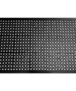 Rubber Mat - Rampmat Anti-Fatigue Drainage - 120 x 80 x 1 cm - Black - RMR010001