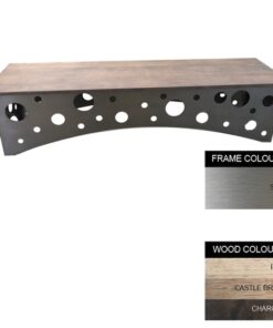 Swiss Bench - Stainless Steel 430 and Wood - 45x180x46cm - Colour Options - SW4141S