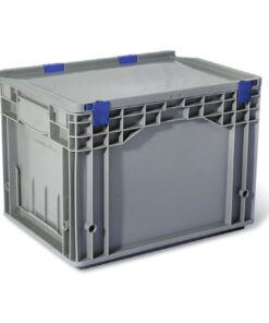 Plastic Crate - Utility Box - Base and Lid - SABS Approved - 23L - Grey - Pack of 90 - KLT4328-withLID