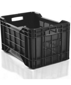 Stack Crate - Solid - 38L - Recycled Plastic - Black - Pack of 60 - SC64200R-black
