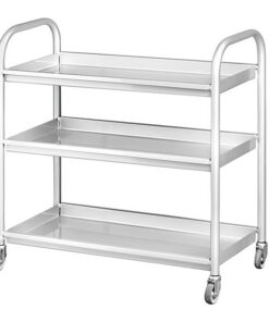 Tea Trolley - Removable Shelves - 94 x 44 x 96 cm - Stainless Steel - 649SS