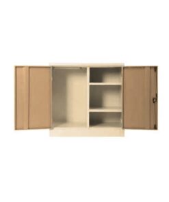 Gents Steel Wardrobe - Metal Mens Cupboard - 90 x 90 x 45 cm - WDR02-ivorykaroo