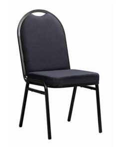 Office Chair - Banquet - Full Back - No Arms - Square Tube - 91 x 46 x 64 cm - SE019-black