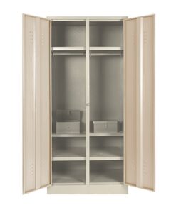 Steel Hostel Locker - Metal - with Money Box - Double - 180 x 79 x 52 cm - DHL03-ivorykaroo