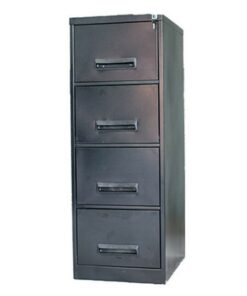 Steel Office Filing Cabinet - 4 Drawer File - 130 x 47 x 63 cm - 4FC02-grey
