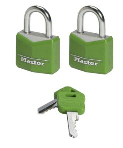 Aluminium Padlock - Keyed - 20mm - Pack of 2 - MA350220-green