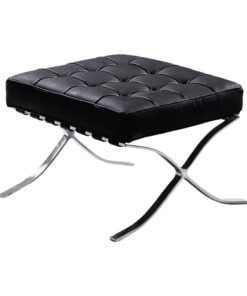 Footstool - Barcelona - Von Der Rohe - Pleather - Colour Options