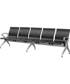 Airport Bench - Public Seating - Polyurethane - Indoor Use - Flat Packed - Five Seater - 297 x 67 x 87cm