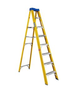Partial Fibreglass Step Ladder - Single Sided - Industrial - 8 Steps - 2.4m