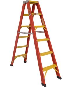 Fibreglass Double Sided Step Ladder - Industrial - Heavy Duty - 12 Step - 3.6m