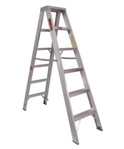 Aluminium Step Ladder - Double Sided - Heavy Duty Industrial - 16-Step - 4.80m