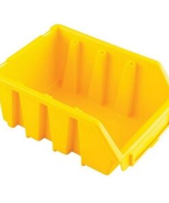 Matlock Plastic Storage Bin - Wall Mountable & Stackable - Label Holder - 11.6 x 16.1 x 7.5 cm - Yellow