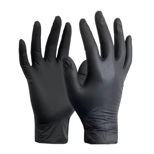 Powder Free Black Nitrile Gloves(Box of 100) Bulk 100 Boxes