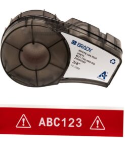 Brady Vinyl Tape M21-750-595-RD 19.05mmx6.4m, White on Red, Box à 6.4 m