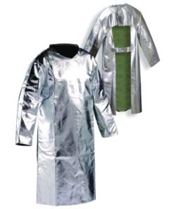 Heat protection frontal protection jacket size 56 up to 1000°C radiant heat, Preox aramid fabric, Back open, DIN EN ISO 11612, CE KAT III