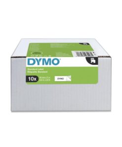Dymo D1-Tape Big Pack, 10 Tapes, 19mm x 7m, Black on White