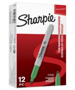 Sharpie® Permanent Marker Fine Round Tip box of 12 green