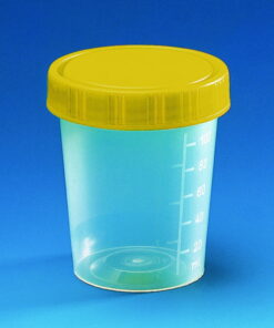 BRAND Universal Container PP Screw Cap PE Yellow 100 mL Y-Sterile Pack of 240