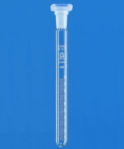BRAND Graduated Test Tube 20 mL with PP Stopper, Borosilicate 3.3, White Graduation (17x200 mm)