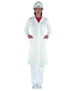 Uvex Ladies Laboratory Coat, Size 38, White, 65% Polyester / 35% Cotton, 1/1 Arm Type (81510)​
