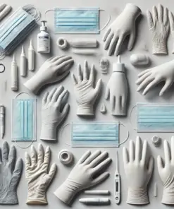 LLG Disposable Gloves, Standard, Nitrile, Size L, Blue, Textured, Powder-Free, 240mm, Pack of 100