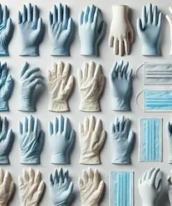 Ansell Touch N Tuff Blue, Size L (8,5-9) Nitrile Disposable Gloves, Not Powdered, Structured Fingertips, 300 mm, Pack of 100