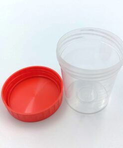 Urine Specimen Jar 250ml Red Lid