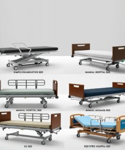 Examination bed for hospitals