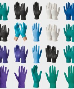 Ansell Touch N Tuff Size XL (9½-10) Disposable Nitrile Gloves Powdered Green Pack of 100