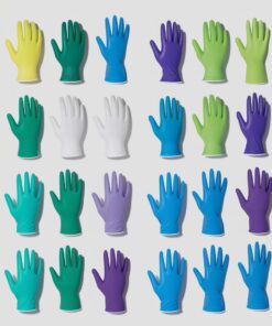 LLG Disposable Gloves Ergo Nitrile Size S Blue Fingers Textured Powder-Free 240 mm Pack of 200