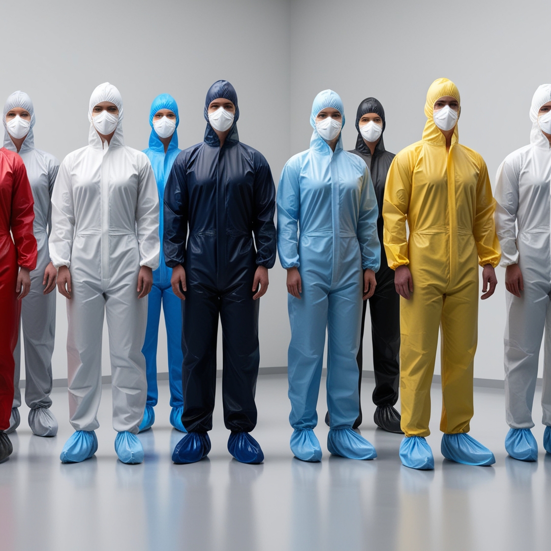 Disposable coveralls blue