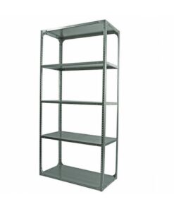 Bolted Shelving Steel Bay 5 Shelves - Uni-Angle - Five Shelf Kit - Galvanised - 182.9 x 91.4 x 30.5 cm