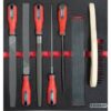 Kennedy Engineers File Set - 7 Pieces - with 2/3 Width Foam Tool Control Inlay for Tool Chests