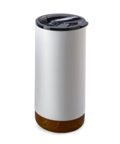 470ml Stainless Steel & Cork Double Wall Mug – Avail White or Black
